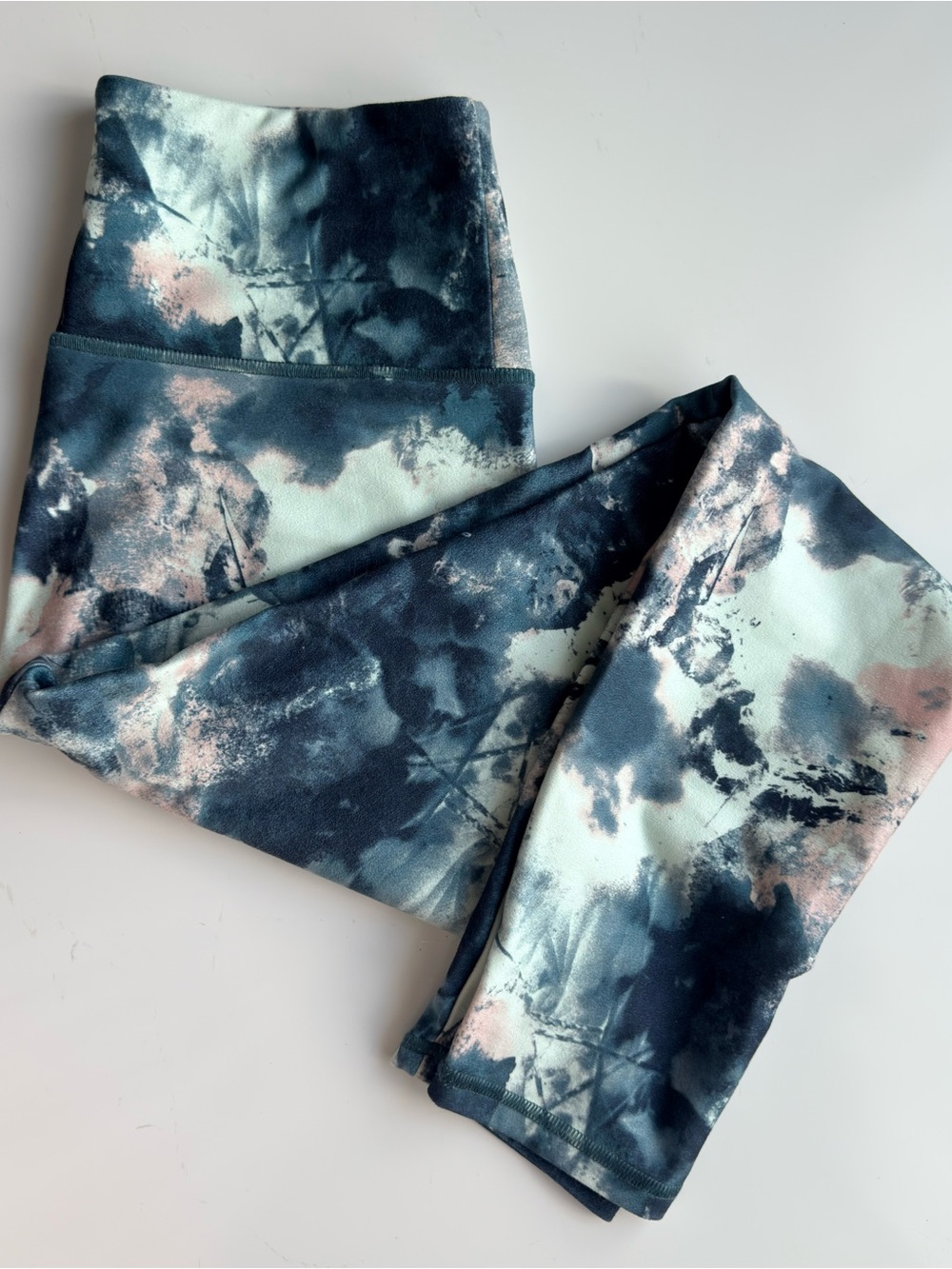 Balance Collection Women’s Sz L Marble Green Highrise Work Out leggings